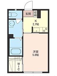 ブリランテ 1Kの間取図画像