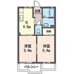 グリーンハイム 2Kの間取図画像
