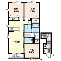 フェリシード 3LDKの間取図画像