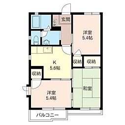 サニーウェル1 3Kの間取図画像