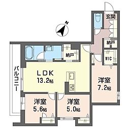 ジェンティーレ 3LDKの間取図画像
