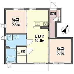 シャーメゾン新里 2LDKの間取図画像