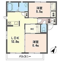 プラースドゥプラージュ4 2LDKの間取図画像