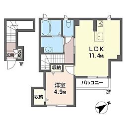 セントリビエ 1LDKの間取図画像