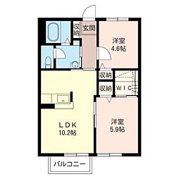 グランメール 2LDKの間取図画像