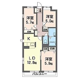 ミューゼ 3LDKの間取図画像