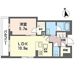 シャーメゾンNT 1LDKの間取図画像