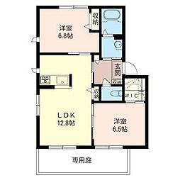 ロベリア2 2LDKの間取図画像