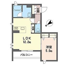 桜華 1LDKの間取図画像