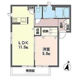ロベリア1 1LDKの間取図画像
