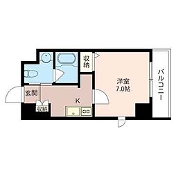 マストライフ秋葉原EAST 1Kの間取図画像