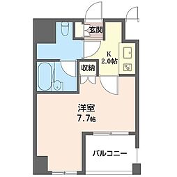 エスティメゾン浅草駒形 1Kの間取図画像