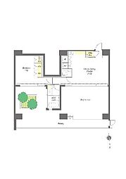 プライムメゾン早稲田通り 1LDKの間取図画像