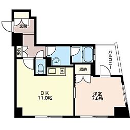 エスティメゾン浅草駒形 1LDKの間取図画像