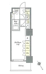 プライムメゾン板橋 ワンルームの間取図画像