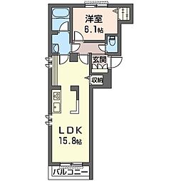 Lamaisonblanche西早稲田 1LDKの間取図画像