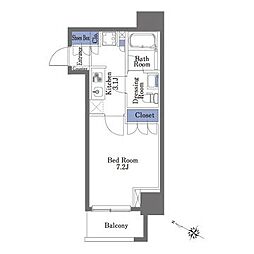 PRIMEMAISON神保町 1Kの間取図画像