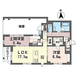 レオナグレイス 2LDKの間取図画像