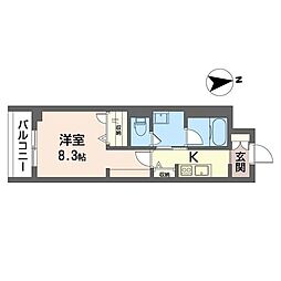 グロリア目白 1Kの間取図画像