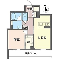 シャーメゾンモリヤ 1LDKの間取図画像