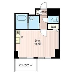 グランコート勝島 ワンルームの間取図画像
