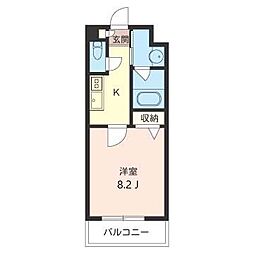 DWELLMiyazawa 1Kの間取図画像