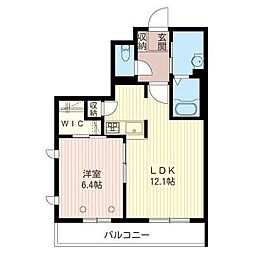 ブルーメンガルテン 1LDKの間取図画像
