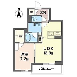 ガーデン鵠 1LDKの間取図画像