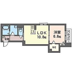ミヤグルーリャ 1LDKの間取図画像