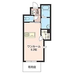 パークレジデンス ワンルームの間取図画像