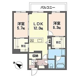 WithPlus東川口 2LDKの間取図画像