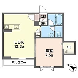 クオレアージュ 1LDKの間取図画像