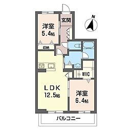 レジェンドヴィラ 2LDKの間取図画像