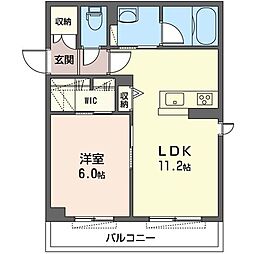 Greenage丸山台 1LDKの間取図画像