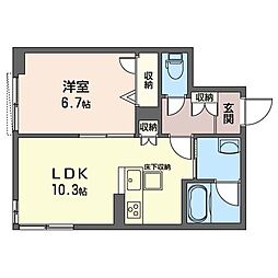 Virtus西船橋 1LDKの間取図画像