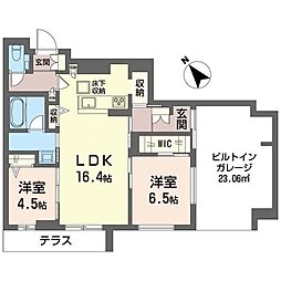 ベルヴェデーレ 2LDKの間取図画像