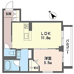 ベルヴェデーレ 1LDKの間取図画像
