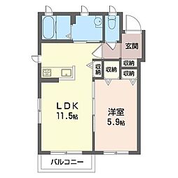 間取図画像 1LDK