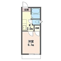 ア・ネスタ菊名 1Kの間取図画像