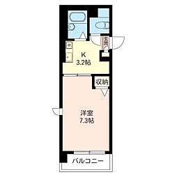 アレグレス新横浜 1Kの間取図画像