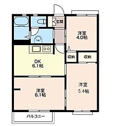 サニー・コートB 3DKの間取図画像