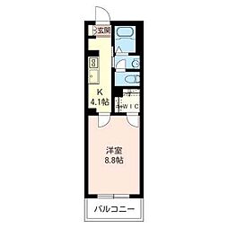 リヴェーラ 1Kの間取図画像