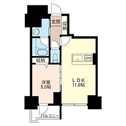 マストライフ南4条 1LDKの間取図画像