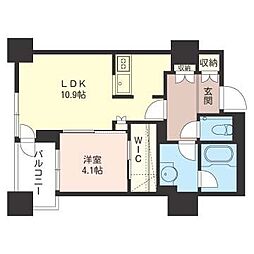 プライムメゾン南2条 1LDKの間取図画像
