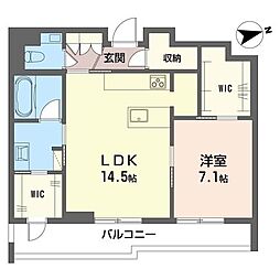 カ・ピリナ柏 1LDKの間取図画像