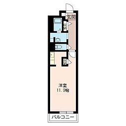 プレミールコート ワンルームの間取図画像