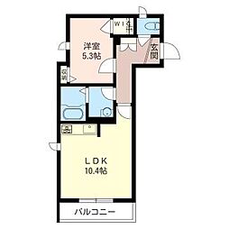 シャーメゾン武蔵境 1LDKの間取図画像