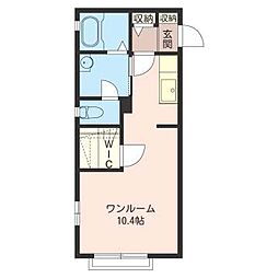 フィオーレ ワンルームの間取図画像