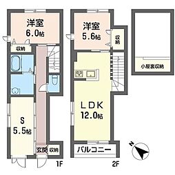 スターリースカイ 2SLDKの間取図画像