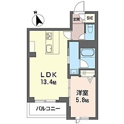 ディノコート 1LDKの間取図画像